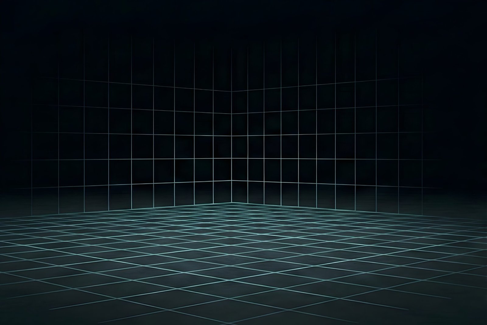Grille 3D sombre illustrant une structuration stratégique globale et systémique.